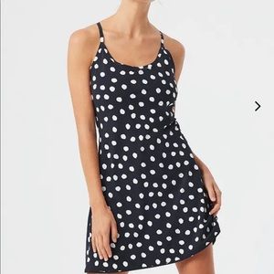 Outdoor Voices Black Polka The Exercise Dress